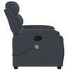 vidaXL Massage Recliner Chair Dark Grey Velvet, Metal, Plywood Standard