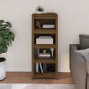 vidaXL Book Cabinet Honey Brown Solid Pine Wood 19.7x13.8x49.4 in
