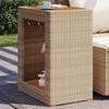 vidaXL Garden Side Table Beige and Brown