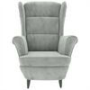 vidaXL Armchair Light Grey Velvet (100% polyester), plywood Medium