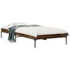 vidaXL Bed Frame Smoked Oak Engineered wood Twin Durable