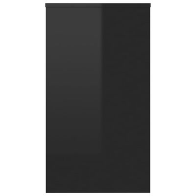vidaXL Desk High Gloss Black 35.4"x15.7"x28.3" Chipboard