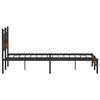 vidaXL Bed Frame Smoked Oak Engineered Wood and Steel Full Bed Frame