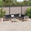 vidaXL Garden Sofa Set Natural Pine Solid Pine Wood Large Modular