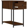 vidaXL Bedside Cabinet Brown Oak Engineered wood, Iron Compact