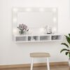vidaXL Mirror Cabinet High gloss white Engineered wood, Acrylic