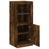 vidaXL Sideboard Smoked Oak Engineered Wood and Glass Standard Modern