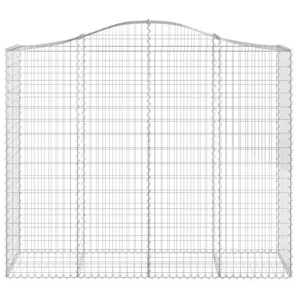 vidaXL Gabion Basket Set of 10 Silver Galvanized Iron