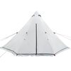 vidaXL Family Tent Tipi 8-Person White Blackout Fabric Waterproof