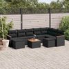 vidaXL Garden Sofa Set Black