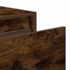 vidaXL Wall-mounted Bedside Cabinet Smoked Oak Engineered wood Medium