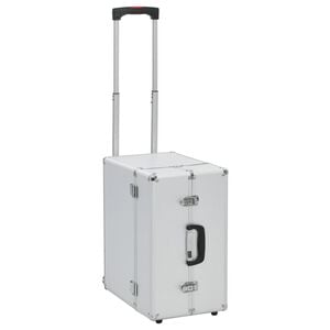 vidaXL Pilot Trolley 18.5"x15.4"x10.6" Silver Aluminum