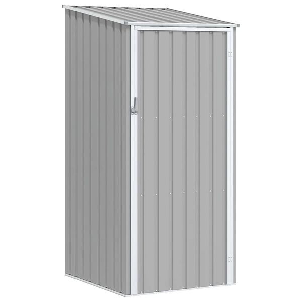 vidaXL Garden Shed Gray Galvanized Steel 34.3x38.6x62.6 in Garden Shed