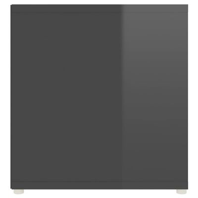 vidaXL TV Cabinet High Gloss Gray 42.1"x13.8"x14.6" Chipboard
