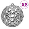 vidaXL Christmas Bauble Set Set of 111 Silver Polystyrene Various sizes
