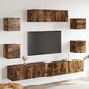 vidaXL TV Cabinet Set Set of 7 Smoked oak Engineered wood Large