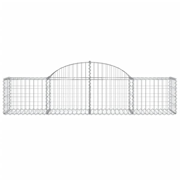 vidaXL Gabion Basket Set of 10 Silver Galvanized iron Large