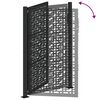 vidaXL Garden Gate Black 39.4x59.1" Steel Cross  Design