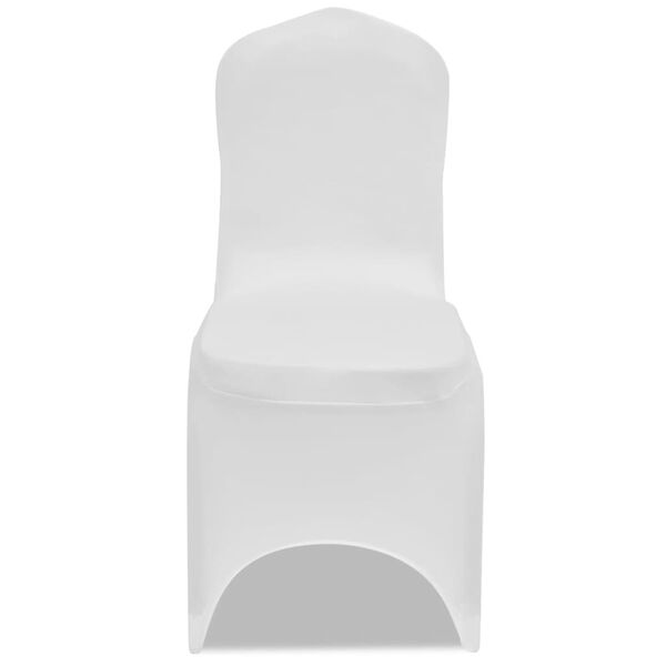 vidaXL Chair Cover Set of 24 White 90% Polyester, 10% Elastane