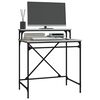 vidaXL Desk Gray Sonoma Engineered Wood and Iron Medium Industrial