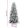 vidaXL Artificial Christmas Tree Green and white PVC, PE, steel 4 ft