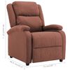 vidaXL Electric Recliner Chair Brown Fabric, Wood, Metal 75