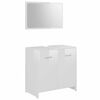 vidaXL Bathroom Furniture Set Shiny white Engineered wood Medium