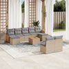 vidaXL Garden Sofa Set Beige, Light Grey