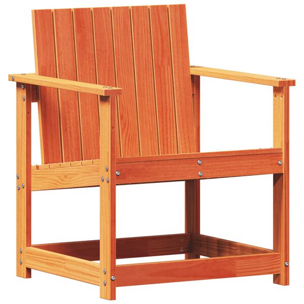 vidaXL Garden Chair Wax Brown Solid Pine Wood Medium Durable