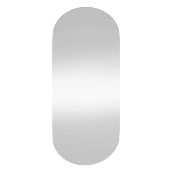 vidaXL Wall Mirror Transparent Glass 17.7 x 39.4 in Wall Mirror Oval