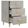 vidaXL Bedside Cabinet Concrete Gray Engineered Wood Medium
