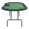 vidaXL Poker Table Green and Black MDF, polyester, artificial leather, steel