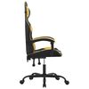 vidaXL Gaming Chair Black and Gold Faux Leather