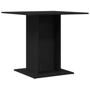 vidaXL Dining Table Black Oak Engineered Wood 31.5 x 31.5 in