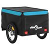 vidaXL Bike Trailer Black and Blue 99.2 lb Iron
