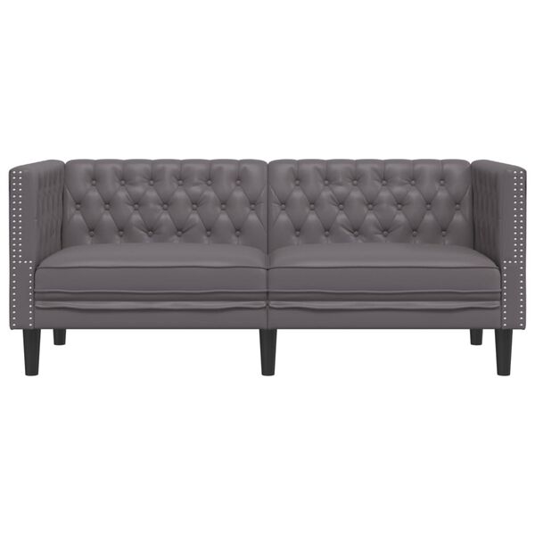 vidaXL Chesterfield Sofa Grey