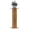 vidaXL Plant Stands 2 pcs Artisian Oak 11.8x11.8x37.4" Engineered Wood