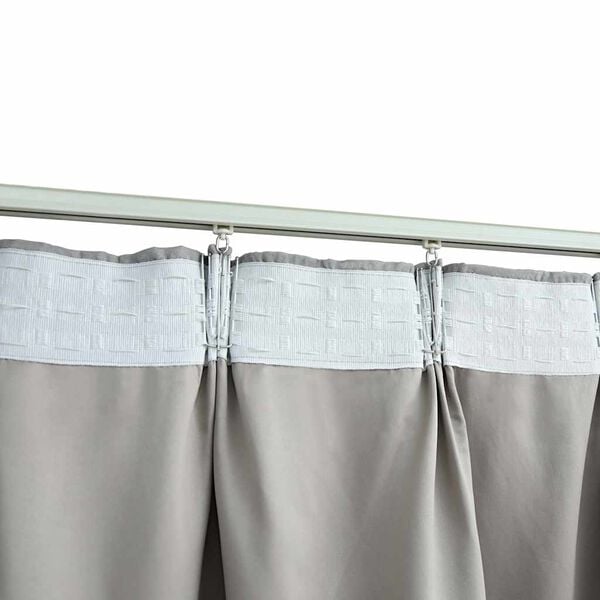 vidaXL Blackout Curtains with Hooks 2 pcs Grey 55.1x68.9"