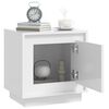 vidaXL Bedside Cabinet High gloss white Engineered wood Small