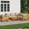 vidaXL Garden Lounge Set Taupe Solid Acacia wood Large Modular