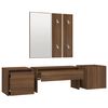vidaXL Hallway Furniture Set Brown Oak Engineered Wood Standard