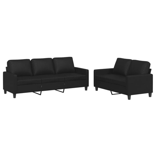vidaXL Sofa Set Black