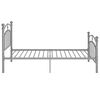 vidaXL Bed Frame Grey Powder-coated Metal Twin Durable Bed Frame