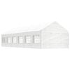 vidaXL Gazebo with Roof White 43.9'x13.4'x10.6' Polyethylene