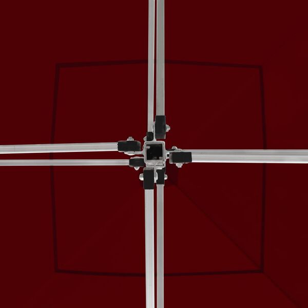 vidaXL Party Tent Wine Red Aluminum alloy, Oxford fabric with PVC coating