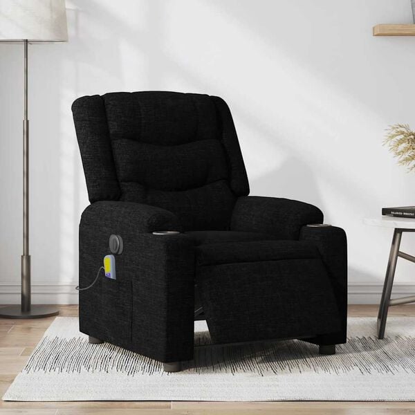 vidaXL Electric Massage Recliner Chair Black