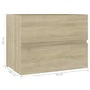 vidaXL Bathroom Furniture Set Sonoma oak, White Engineered wood, Ceramic