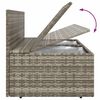 vidaXL 2-seater Garden Sofa Grey Poly rattan 2-Seater Adjustable Feet
