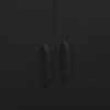 vidaXL Wardrobe Black Steel Large Wardrobe Rectangular Modern