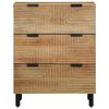 vidaXL Sideboard Mango desert brown Solid mango wood, engineered wood, metal